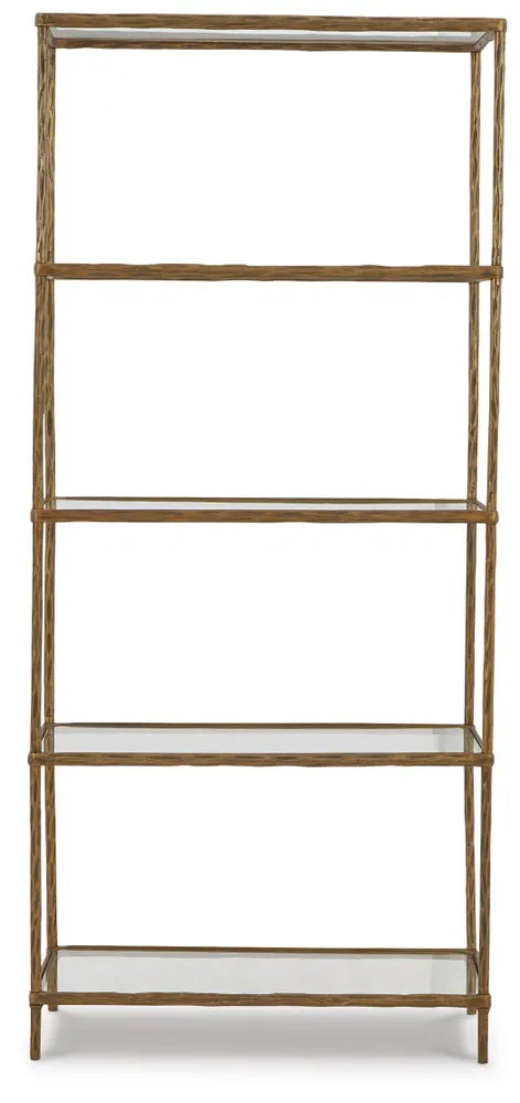 Signature Design by Ashley - Ryandale Bookcase in Antique Brass Finish - A4000441 view 3