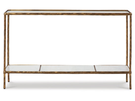 Signature Design by Ashley - Ryandale Console Sofa Table in Antique Brass Finish - A4000443 veiw 1