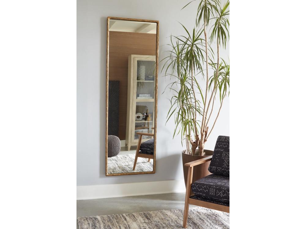 Signature Design by Ashley - Ryandale Floor Mirror in Antique Brass Finish - A8010265 veiw 2