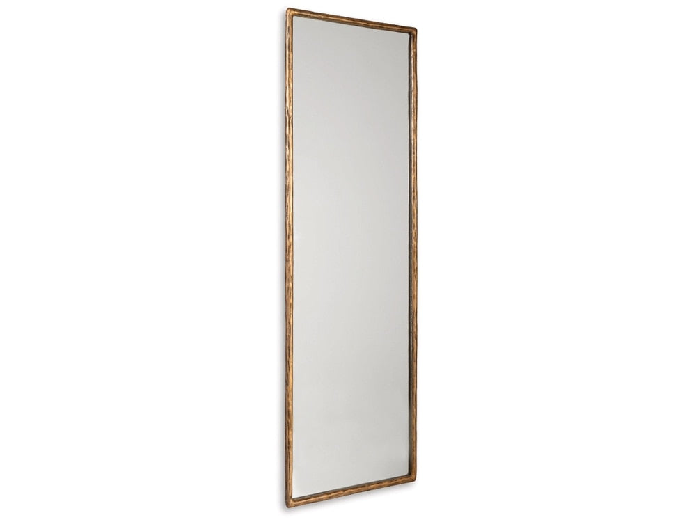 Signature Design by Ashley - Ryandale Floor Mirror in Antique Brass Finish - A8010265 veiw 3