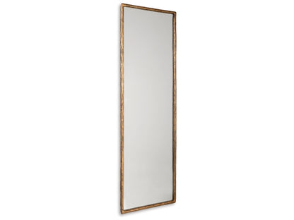 Signature Design by Ashley - Ryandale Floor Mirror in Antique Brass Finish - A8010265 veiw 3