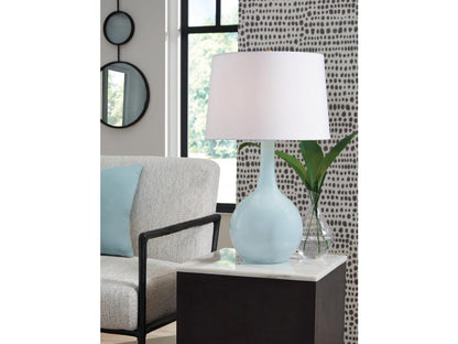Signature Design by Ashley - Rylanton Glass Table Lamp in Aqua - L430874 veiw 2