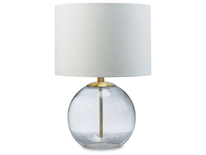 Signature Design by Ashley - Samder Glass Table Lamp in Clear/Brass Finish - L430744 veiw 1