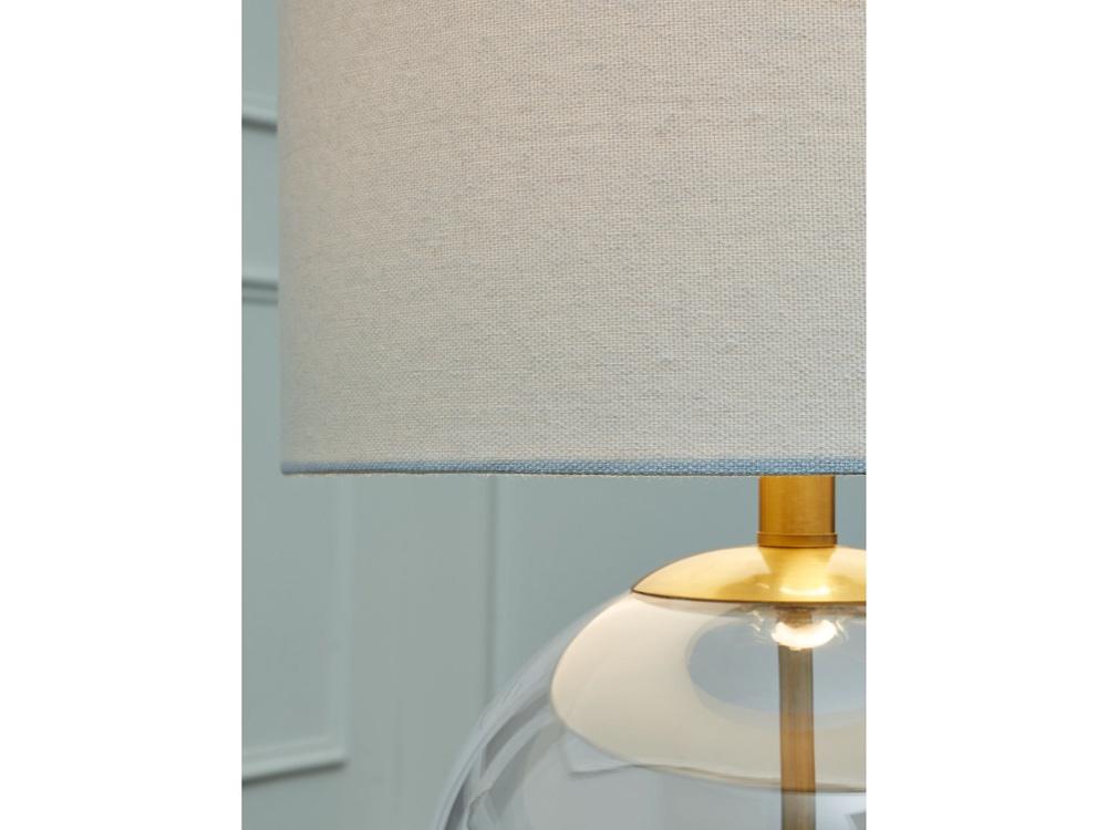 Signature Design by Ashley - Samder Glass Table Lamp in Clear/Brass Finish - L430744 veiw 3