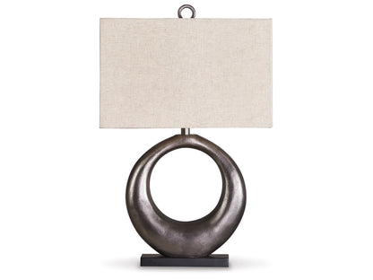 Signature Design by Ashley - Saria Metal Table Lamp in Antique Silver Finish - L207394 veiw 1