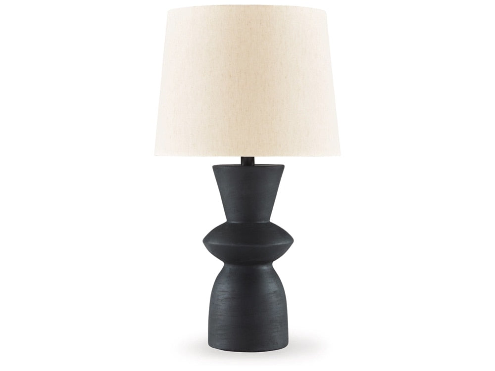 Signature Design by Ashley - Scarbot Paper Table Lamp (Set of 2) in Distressed Black - L243354 veiw 1