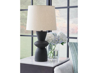 Signature Design by Ashley - Scarbot Paper Table Lamp (Set of 2) in Distressed Black - L243354 veiw 2