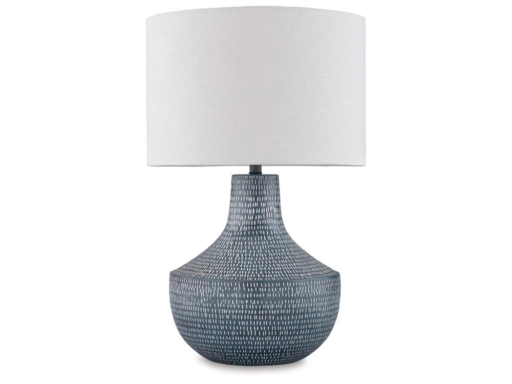 Signature Design by Ashley - Schylarmont Metal Table Lamp in Antique Gray/White - L207474 veiw 1