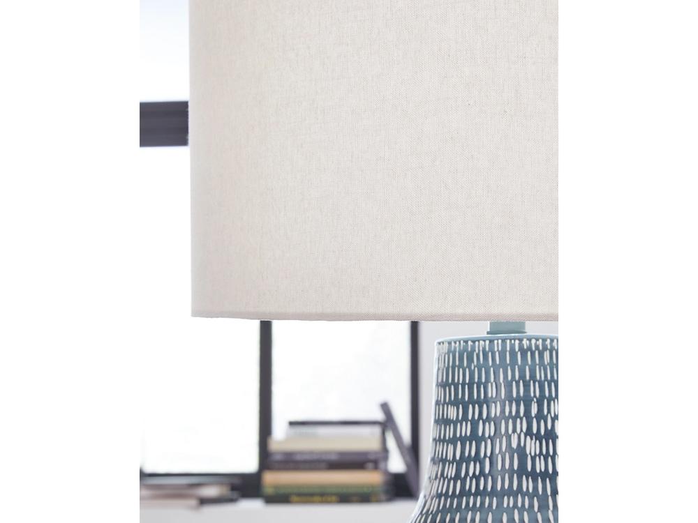 Signature Design by Ashley - Schylarmont Metal Table Lamp in Antique Gray/White - L207474 veiw 3