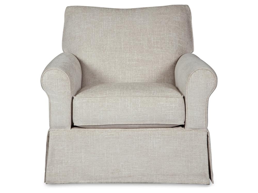 Signature Design by Ashley - Searcy Swivel Glider Accent Chair in Quartz - A3000006 veiw 2