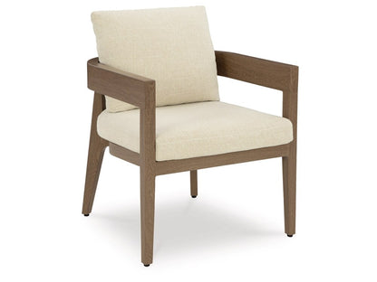 Signature Design by Ashley - Serene Bay Outdoor Arm Chair With Cushion (Set of 2) in Dark Brown - P671-601A veiw 3