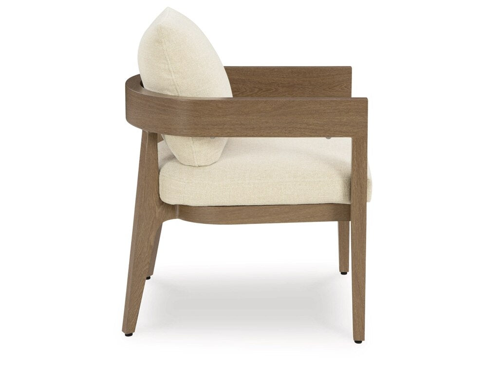 Signature Design by Ashley - Serene Bay Outdoor Arm Chair With Cushion (Set of 2) in Dark Brown - P671-601A veiw 4