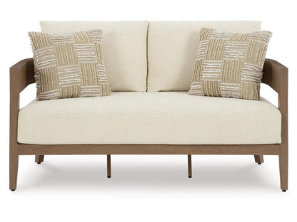 Signature Design by Ashley - Serene Bay Outdoor Loveseat W/Cushion in Dark Brown - P671-835 veiw 1