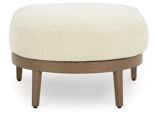 Signature Design by Ashley - Serene Bay Outdoor Ottoman With Cushion in Dark Brown - P671-814 veiw 1