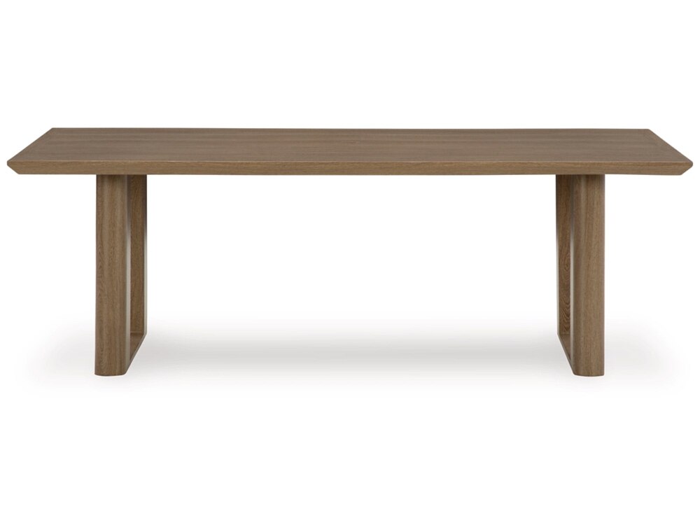 Signature Design by Ashley - Serene Bay Outdoor Rect Dining Table W/Umb Opt in Dark Brown - P671-625 veiw 1