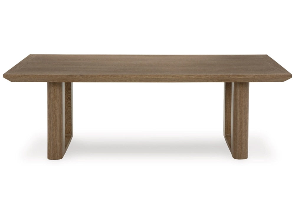 Signature Design by Ashley - Serene Bay Outdoor Rectangular Cocktail Table in Dark Brown - P671-701 veiw 1
