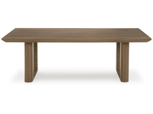 Signature Design by Ashley - Serene Bay Outdoor Rectangular Cocktail Table in Dark Brown - P671-701 veiw 1