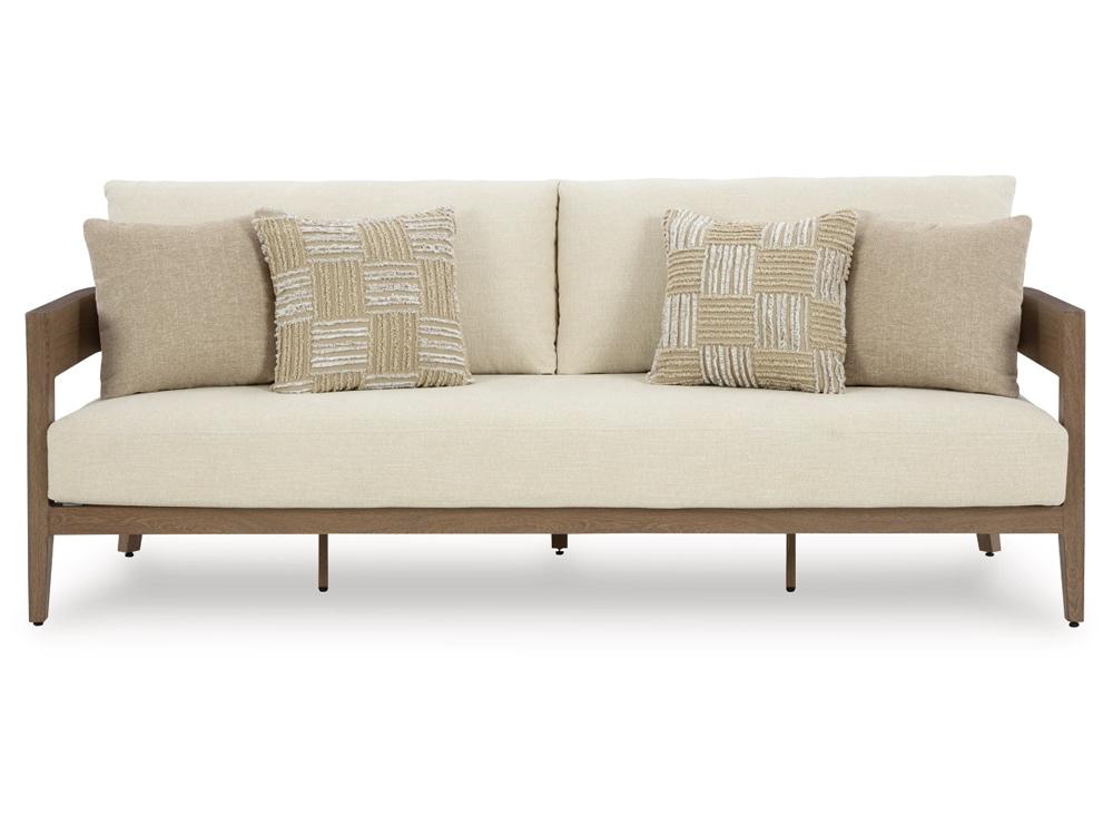 Signature Design by Ashley - Serene Bay Outdoor Sofa With Cushion in Dark Brown - P671-838 veiw 1