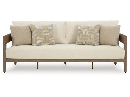 Signature Design by Ashley - Serene Bay Outdoor Sofa With Cushion in Dark Brown - P671-838 veiw 1