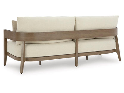 Signature Design by Ashley - Serene Bay Outdoor Sofa With Cushion in Dark Brown - P671-838 veiw 3