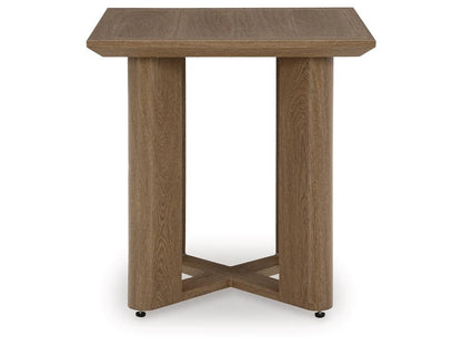 Signature Design by Ashley - Serene Bay Outdoor Square End Table in Dark Brown - P671-702 veiw 1