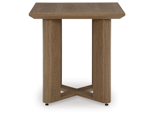 Signature Design by Ashley - Serene Bay Outdoor Square End Table in Dark Brown - P671-702 veiw 1