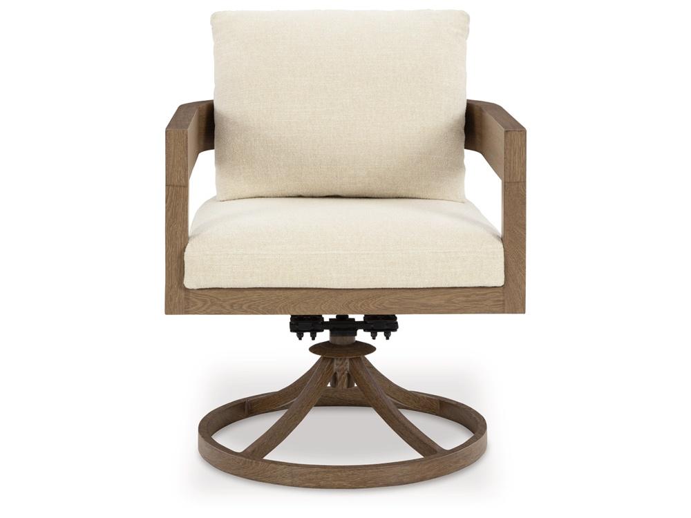 Signature Design by Ashley - Serene Bay Outdoor Swivel Chair W/Cushion (Set of 2) in Dark Brown - P671-602A veiw 1