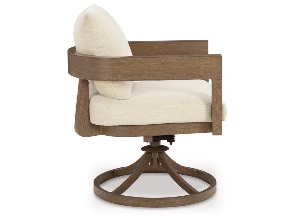 Signature Design by Ashley - Serene Bay Outdoor Swivel Chair W/Cushion (Set of 2) in Dark Brown - P671-602A veiw 4