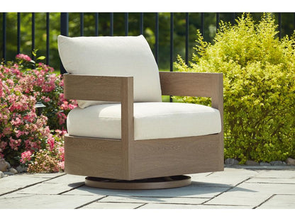 Signature Design by Ashley - Serene Bay Outdoor Swivel Glider Chair W/Cushion in Dark Brown - P671-821 veiw 2