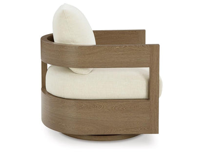 Signature Design by Ashley - Serene Bay Outdoor Swivel Glider Chair W/Cushion in Dark Brown - P671-821 veiw 4