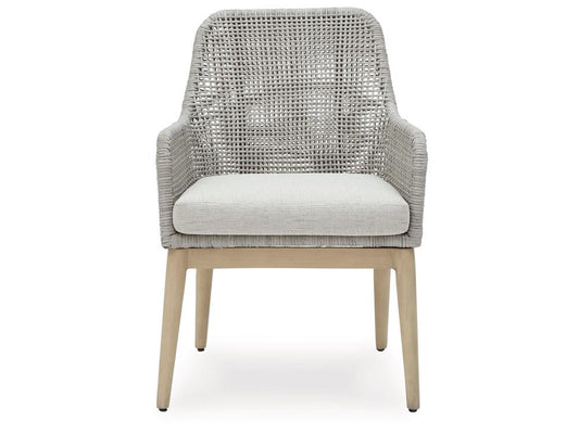 Signature Design by Ashley - Seton Creek Outdoor Arm Chair With Cushion (Set of 2) in Gray - P798-601A veiw 1