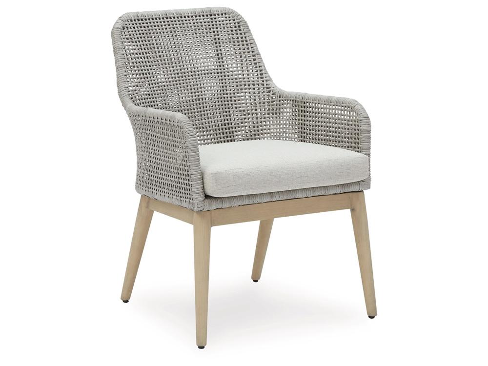 Signature Design by Ashley - Seton Creek Outdoor Arm Chair With Cushion (Set of 2) in Gray - P798-601A veiw 3