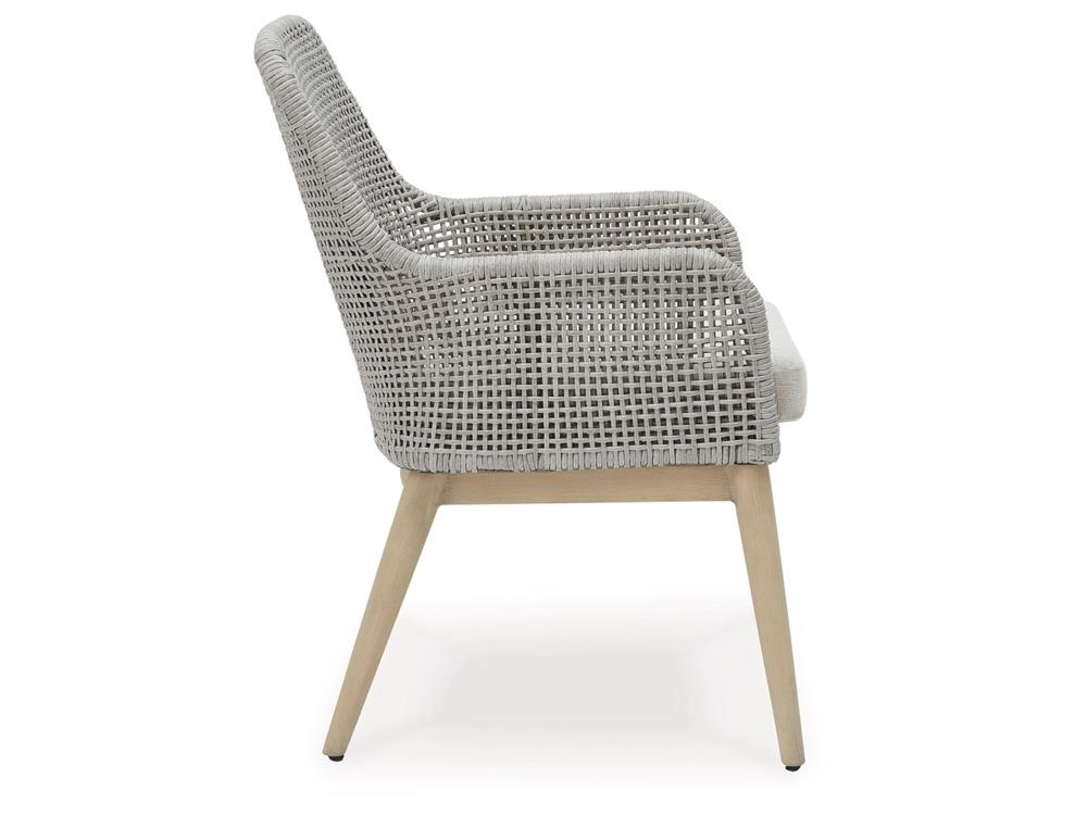 Signature Design by Ashley - Seton Creek Outdoor Arm Chair With Cushion (Set of 2) in Gray - P798-601A veiw 4