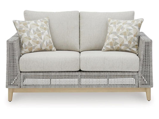 Signature Design by Ashley - Seton Creek Outdoor Loveseat W/Cushion in Gray - P798-835 veiw 1