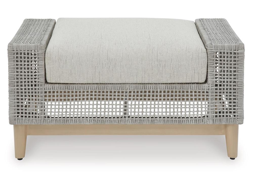 Signature Design by Ashley - Seton Creek Outdoor Ottoman With Cushion in Gray - P798-814 veiw 1