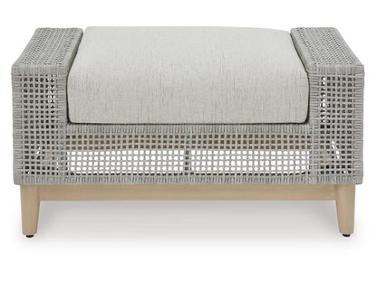 Signature Design by Ashley - Seton Creek Outdoor Ottoman With Cushion in Gray - P798-814 veiw 1