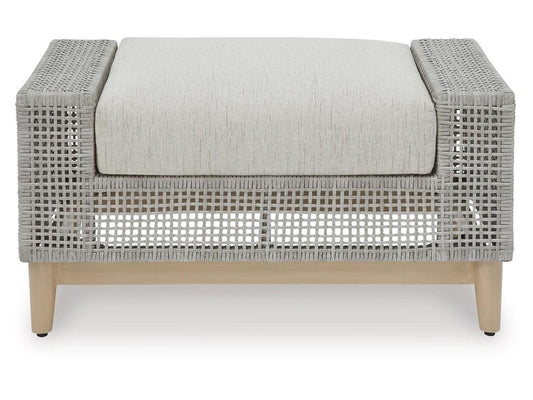 Signature Design by Ashley - Seton Creek Outdoor Ottoman With Cushion in Gray - P798-814 veiw 1