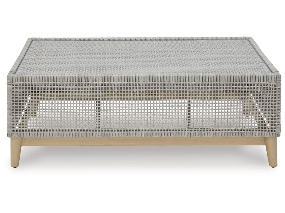 Signature Design by Ashley - Seton Creek Outdoor Rectangular Cocktail Table in Gray - P798-701 veiw 1