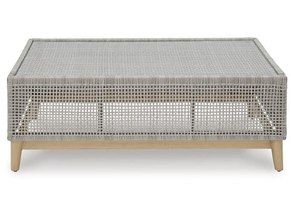 Signature Design by Ashley - Seton Creek Outdoor Rectangular Cocktail Table in Gray - P798-701 veiw 1