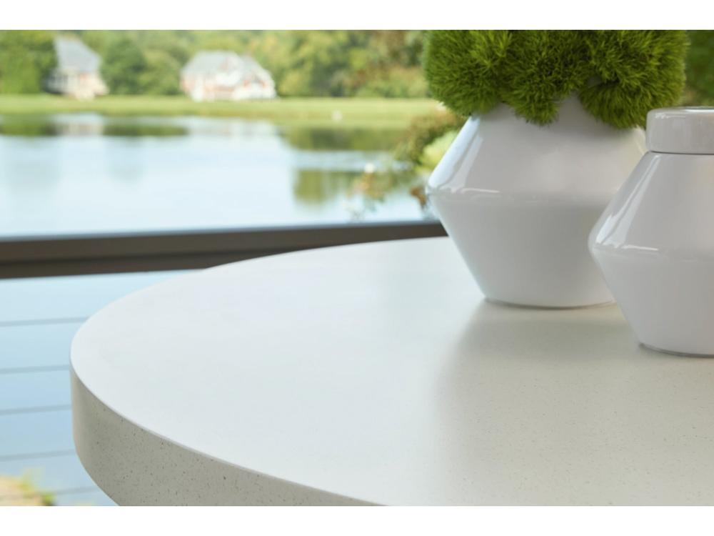 Signature Design by Ashley - Seton Creek Outdoor Round Bar Table W/Umb Opt in Beige/Gray - P798-613 veiw 3