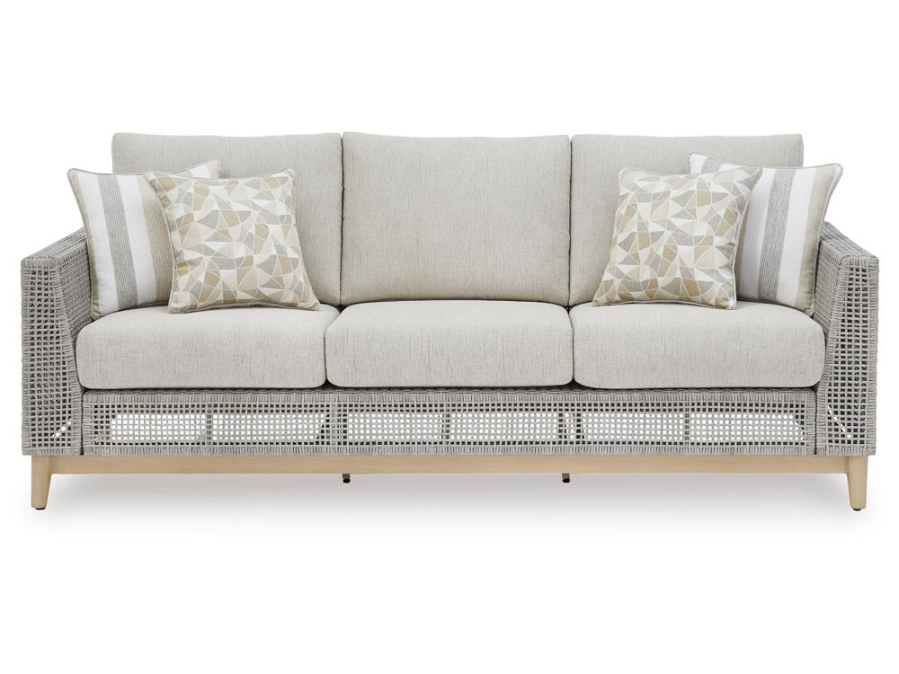 Signature Design by Ashley - Seton Creek Outdoor Sofa With Cushion in Gray - P798-838 veiw 1