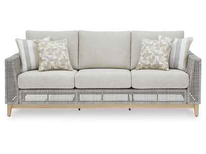 Signature Design by Ashley - Seton Creek Outdoor Sofa With Cushion in Gray - P798-838 veiw 1