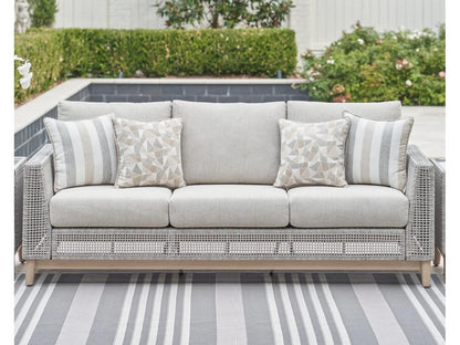 Signature Design by Ashley - Seton Creek Outdoor Sofa With Cushion in Gray - P798-838 veiw 2