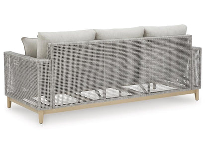 Signature Design by Ashley - Seton Creek Outdoor Sofa With Cushion in Gray - P798-838 veiw 3