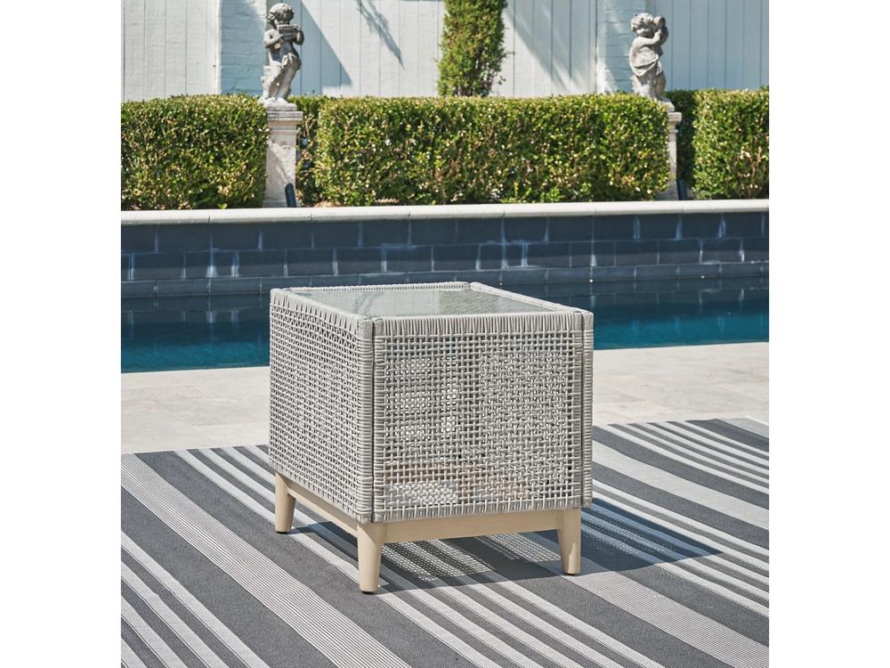 Signature Design by Ashley - Seton Creek Outdoor Square End Table in Gray - P798-702 veiw 2
