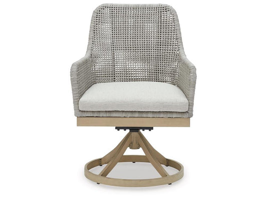 Signature Design by Ashley - Seton Creek Outdoor Swivel Chair W/Cushion (Set of 2) in Gray - P798-602A veiw 1