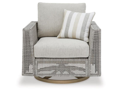 Signature Design by Ashley - Seton Creek Outdoor Swivel Lounge W/ Cushion in Gray - P798-821 veiw 1
