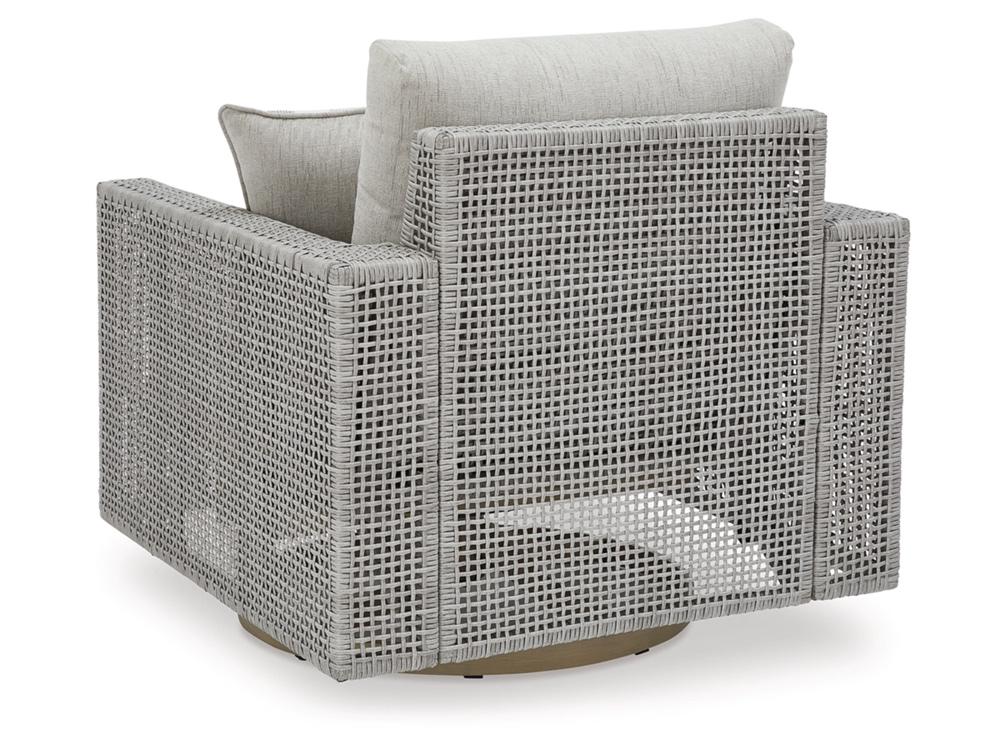 Signature Design by Ashley - Seton Creek Outdoor Swivel Lounge W/ Cushion in Gray - P798-821 veiw 3
