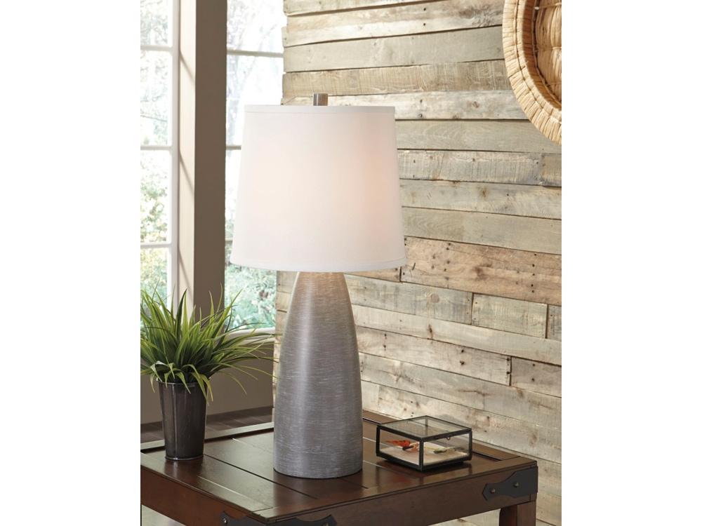 Signature Design by Ashley - Shavontae Poly Table Lamp in Gray - L243004 veiw 2
