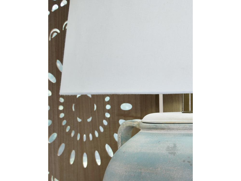 Signature Design by Ashley - Shawburg Terracotta Table Lamp in Antique Green - L100814 veiw 3